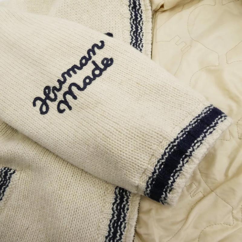 ヒューマンメイド 25AW HM30CS020 ZIP-UP KNIT JACKET ロゴハート刺繍 ジップアップ ニット ジャケット 裏地キルティング 買取実績 画像