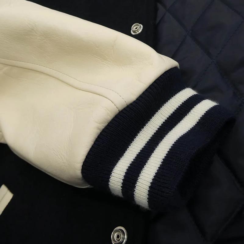 ヒューマンメイド 26SS HM30JK043 VARSITY JACKET バーシティ ジャケット ロゴ タイガー サガラ ワッペン ウールメルトン レザー スタジャン ロゴプリント ハンガ－ 買取実績 画像