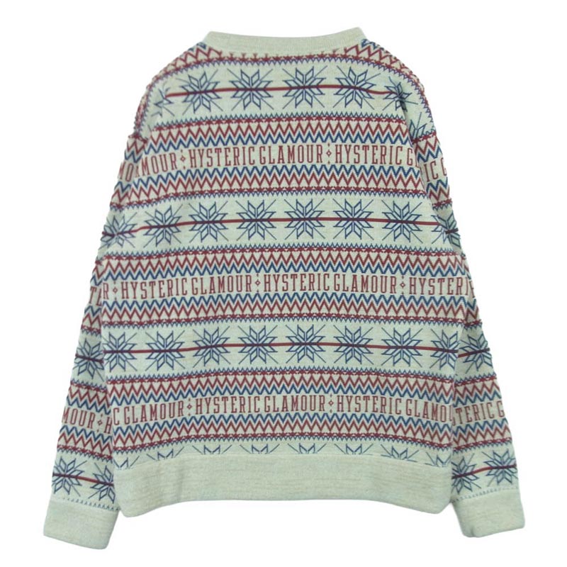 ヒステリックグラマー 23AW 02233CS01 SPADE NORDIC柄 ノルディック柄 クルーネック ニット セーター 買取実績 画像