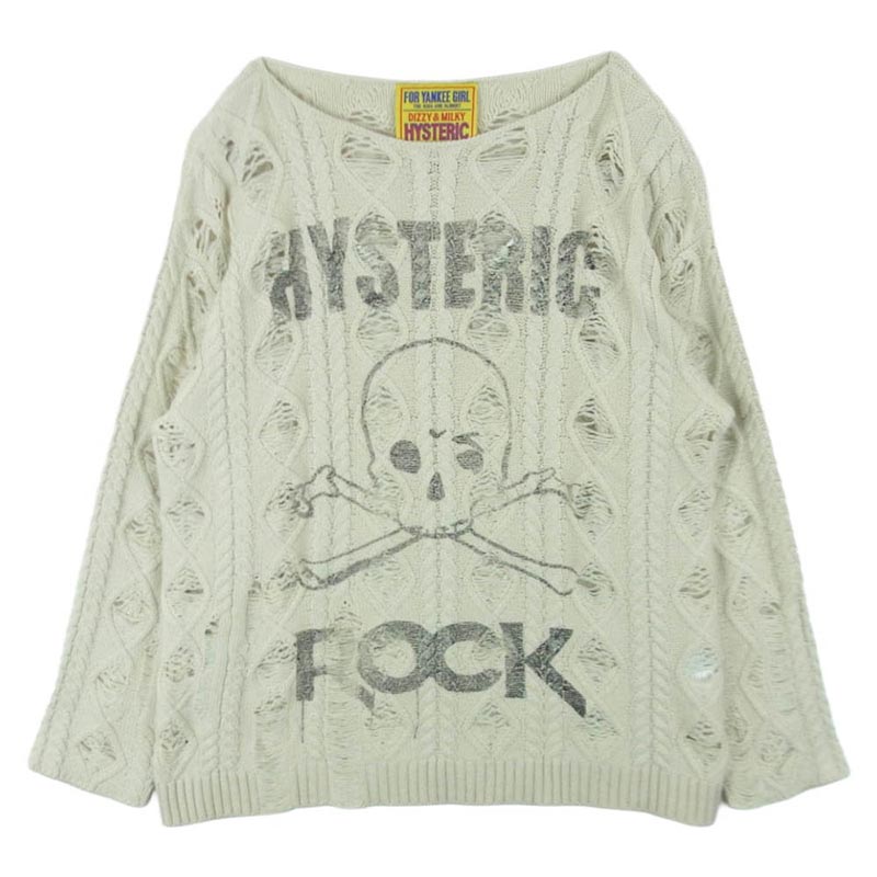 ヒステリックグラマー 25AW 01253NS01 SIENA BARNES HYS ROCK クラッシュ加工 ステンシル ニット セーター 買取実績