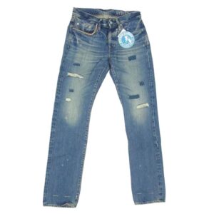 ヒステリックグラマー 26AW 0263AP23 スタッズ ダメージ SP加工 セルビッチ 隠しリベット 革パッチ 小窓デニムパンツ 買取実績