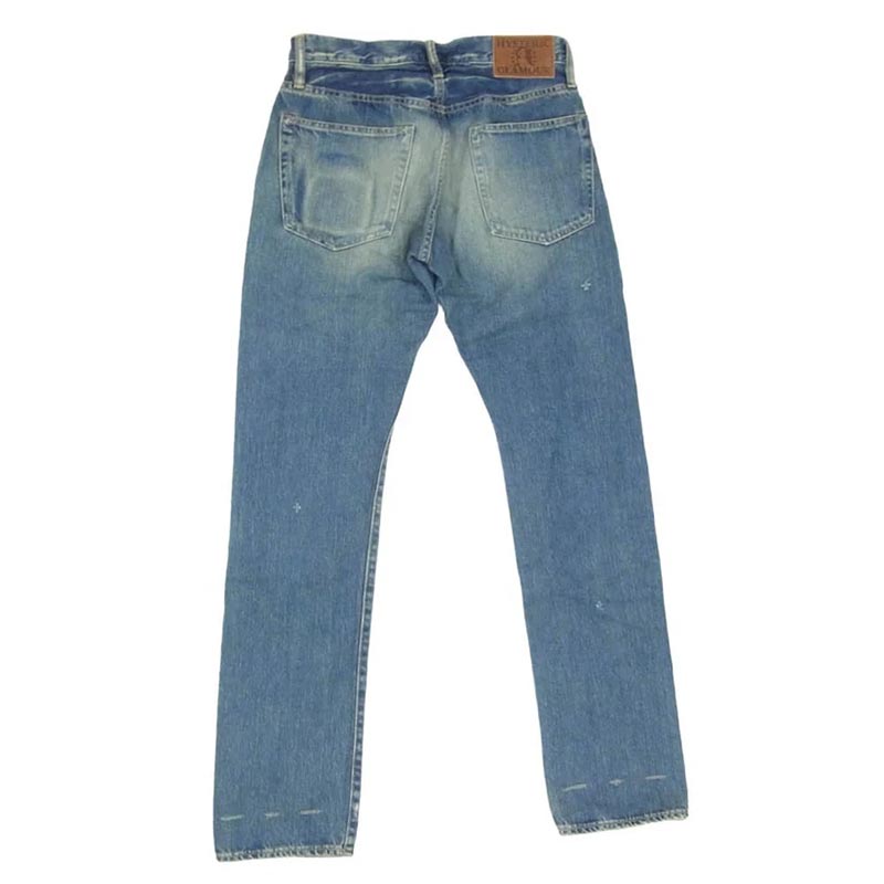 ヒステリックグラマー 26AW 0263AP23 スタッズ ダメージ SP加工 セルビッチ 隠しリベット 革パッチ 小窓デニムパンツ 買取実績 画像