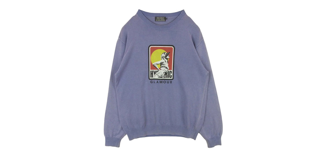 ヒステリックグラマー 26SS 02261NS04 HYSTERIC SUN GIRL ヒステリックサンガール フェード加工 クルーネック ニット セーター 買取実績