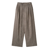 ユハ 26AW CHECK WIDE EASY PANTS チェック ワイド イージーパンツ 画像