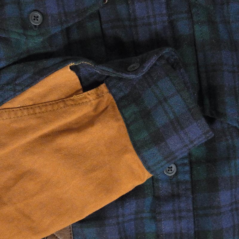 ジュンヤワタナベコムデギャルソンマン WD-B301 × PENDLETON ペンドルトン AD2009 コーデュロイ チェック レザー 長袖 シャツ 買取実績 画像