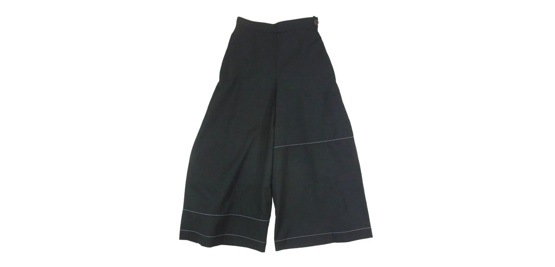 ロエベ S2192280FH サイドプリーツ ワンタック ステッチ デザイン切替 ワイド クロップド パンツ 買取実績