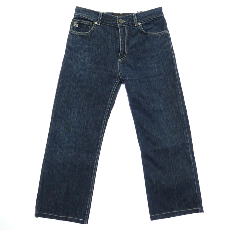 ルイヴィトン RW052Q ロゴ レザー パッチ ストレート デニム パンツ 買取実績