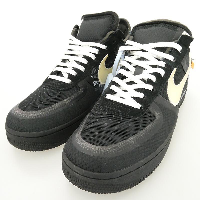 ナイキ AO4606-001 × Off-White オフホワイト 【フェイクバスターズ鑑定済】Air Force 1 Low Black AF1 THE10 エアフォース ロー ブラック スニーカー 買取実績 画像