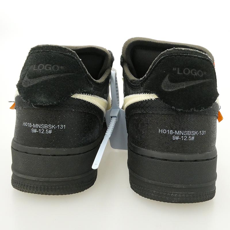 ナイキ AO4606-001 × Off-White オフホワイト 【フェイクバスターズ鑑定済】Air Force 1 Low Black AF1 THE10 エアフォース ロー ブラック スニーカー 買取実績 画像