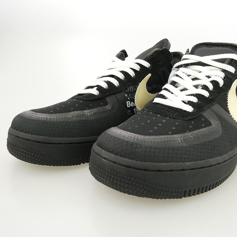 ナイキ AO4606-001 × Off-White オフホワイト 【フェイクバスターズ鑑定済】Air Force 1 Low Black AF1 THE10 エアフォース ロー ブラック スニーカー 買取実績 画像
