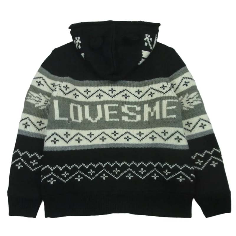 PALACE パレス 25AW LOVES ME HOODED KNIT ブラック系 グレー系 買取実績 画像