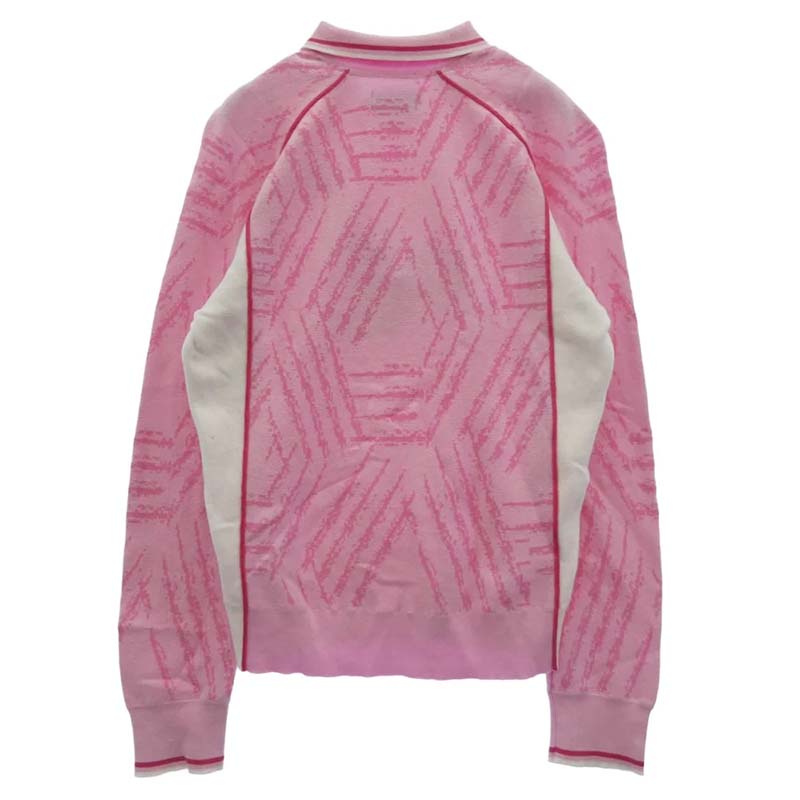 PALACE パレス 26SS Viola Knit ヴィオラ 長袖 ポロ ニット ピンク系 ホワイト系 買取実績 画像