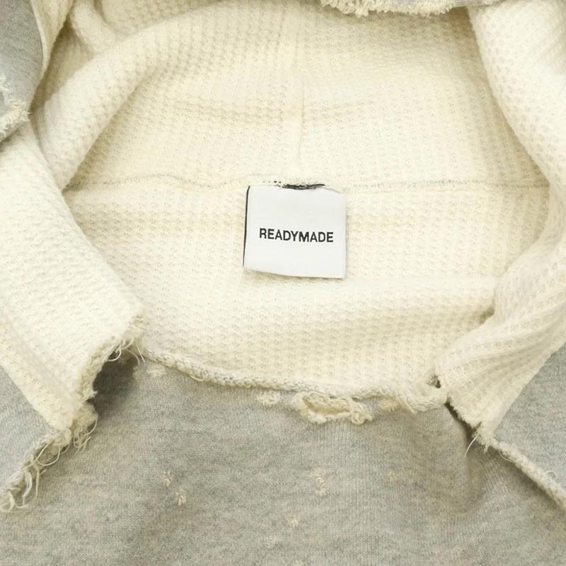 レディメイド RE-CO-GY-00-00-284 DOUBLE FACE HOODIE ダブルフェイス 裏地サーマル ダメージ加工 フーディー パーカー 買取実績 画像