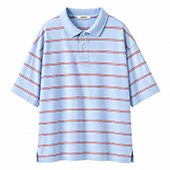 リフォメッド OLD MAN POLO BORDER SAX オールドマン ポロ ボーダー サックス 画像