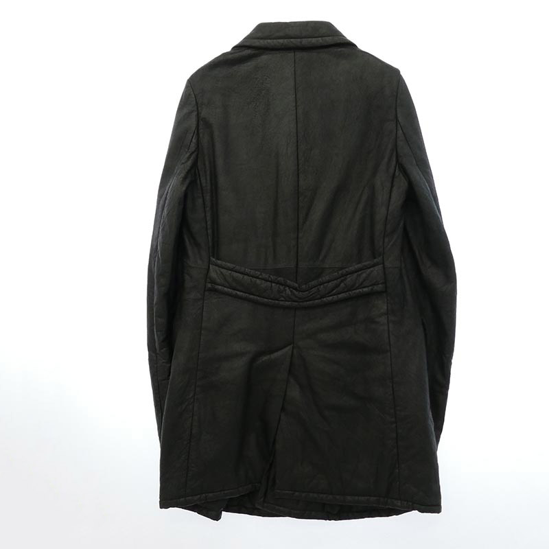 リックオウエンス 06AW 1773 DUSTULATOR期 RU PEE COAT OLMAR and MIRTA Lavato Plonge ラムレザー レザー Pコート 買取実績 画像