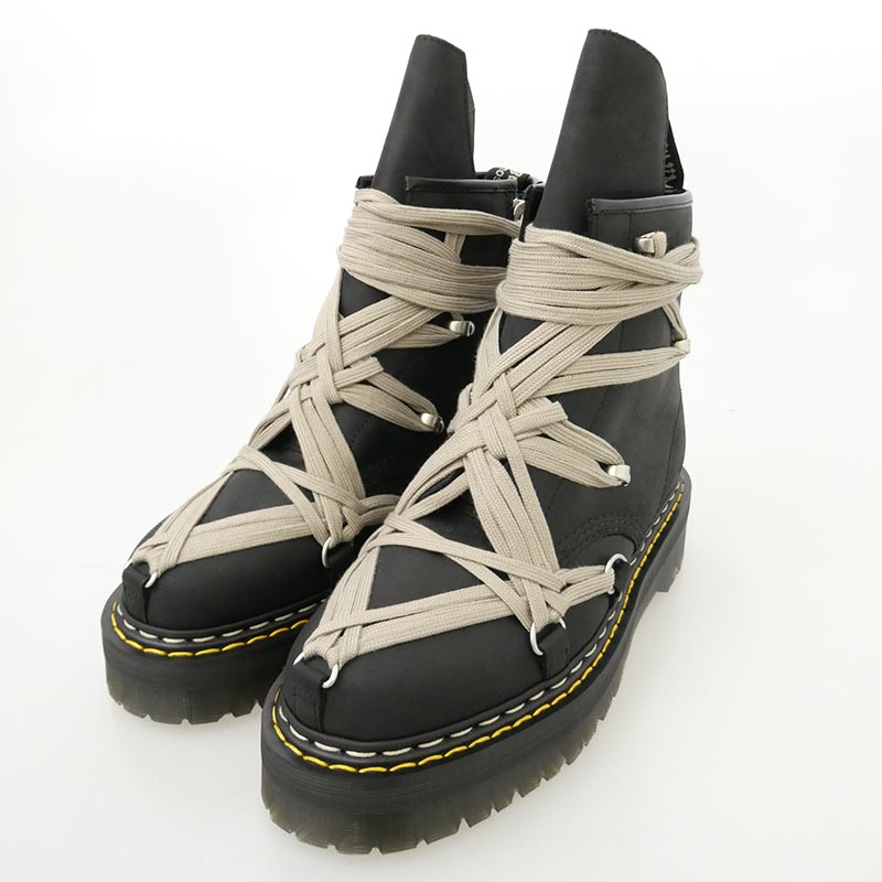 リックオウエンス 25AW DM02E68128001 × Dr.Martens 1460 Quad Sole Megalace Boot Black 買取実績