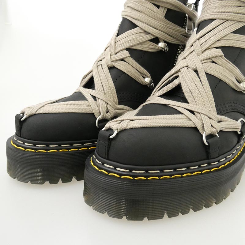 リックオウエンス 25AW DM02E68128001 × Dr.Martens 1460 Quad Sole Megalace Boot Black ドクターマーチン クアッド ソール メガ レースブーツ シューズ 買取実績 画像