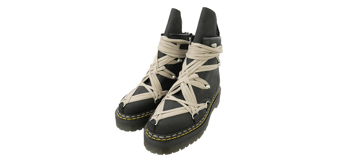 リックオウエンス 25AW DM02E68128001 × Dr.Martens 1460 Quad Sole Megalace Boot Black 買取実績