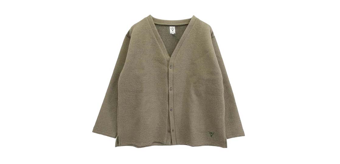 サウスツーウェストエイト 24AW PU535 S.S. V Neck Cardigan カーディガン 薄モスグリーン系 買取実績