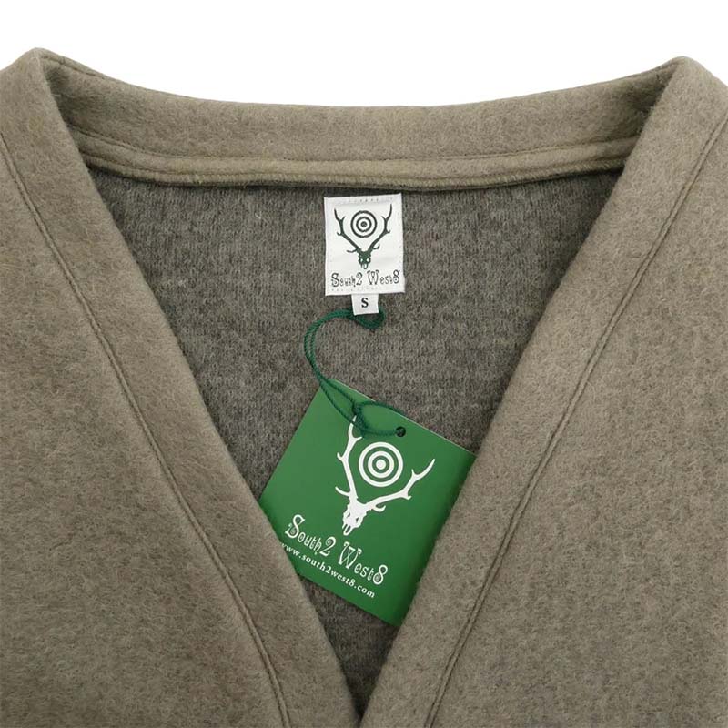 サウスツーウェストエイト 24AW PU535 S.S. V Neck Cardigan カーディガン 薄モスグリーン系 買取実績 画像