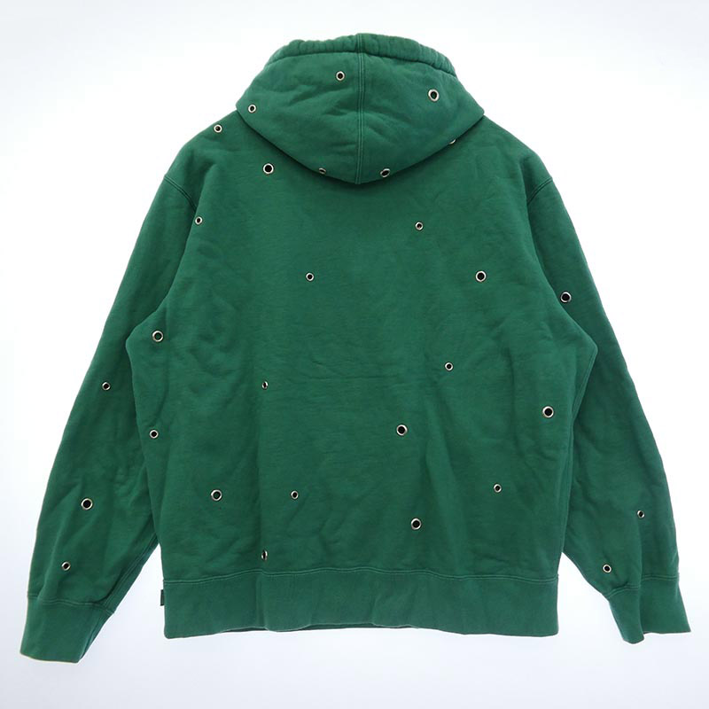 シュプリーム 20SS EYELET HOODED SWEATSHIRT アイレット フーデッド スウェット ロゴプリント ハトメ プルオーバー パーカー 買取実績 画像