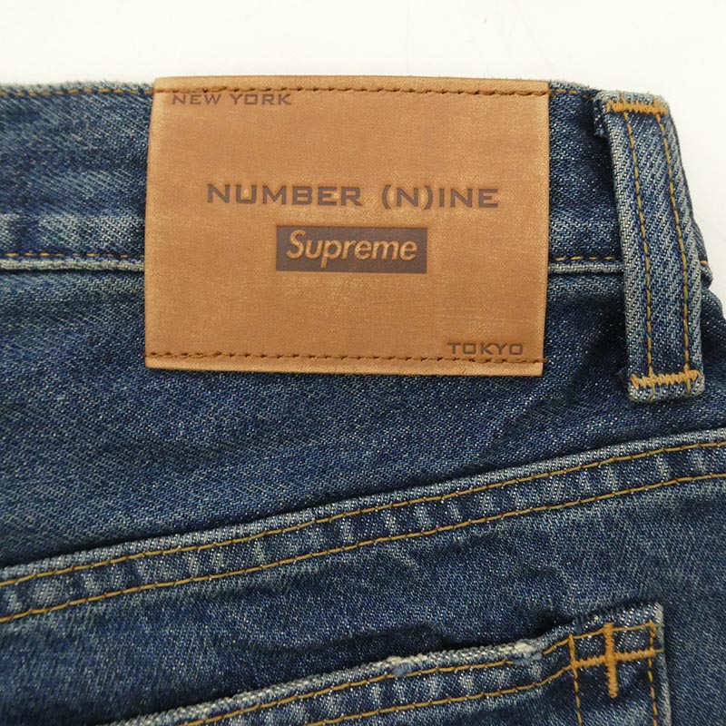 シュプリーム 25AW x Number (N)ine ナンバーナイン Patches Loose Fit Jean ダメージウォッシュ加工 パッチ ルーズフィット ジーンズ デニムパンツ 買取実績 画像