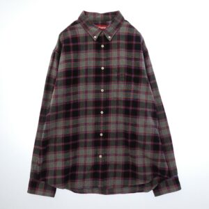 シュプリーム 25AW Plaid Flannel Shirt チェック フランネル 長袖 BD ボタンダウン シャツ 買取実績 画像