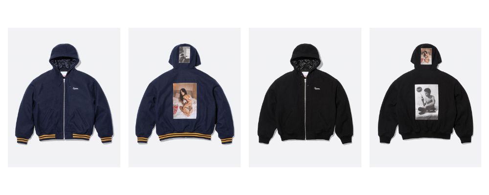 Supreme 2026AW Week3発売予定アイテムまとめ|ブランド古着買取専門店LIFESupreme/Larry Clark Hooded Varsity Jacket 99,000円画像