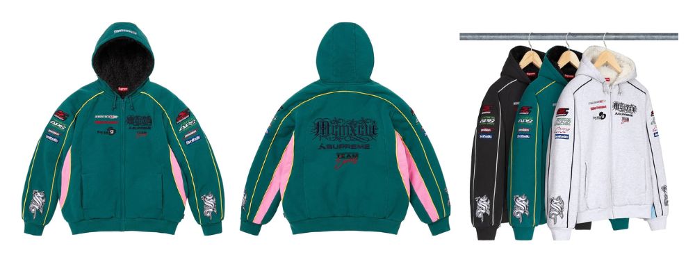 Supreme 2026AW Week3発売予定アイテムまとめ|ブランド古着買取専門店LIFERacing Lined Zip Up Hooded Sweatshirt 37,400円画像
