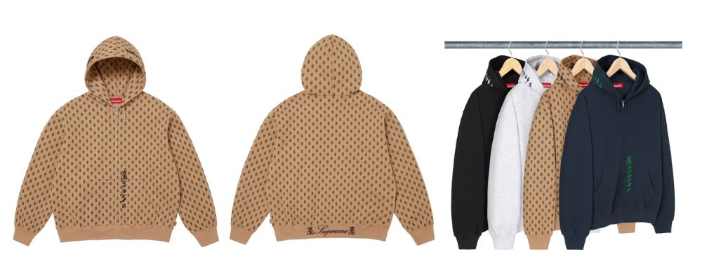 Supreme 2026AW Week3発売予定アイテムまとめ|ブランド古着買取専門店LIFEGod Over Money Zip Up Hooded Sweatshirt 33,000円画像