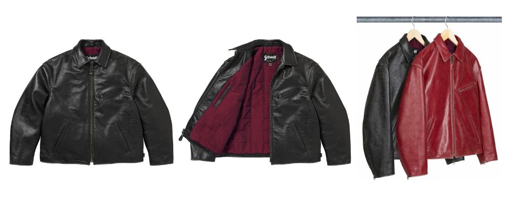 Supreme 2026AW Week3発売予定アイテムまとめ|ブランド古着買取専門店LIFESupreme®/Schott® Distressed Leather Jacket 198,000円画像