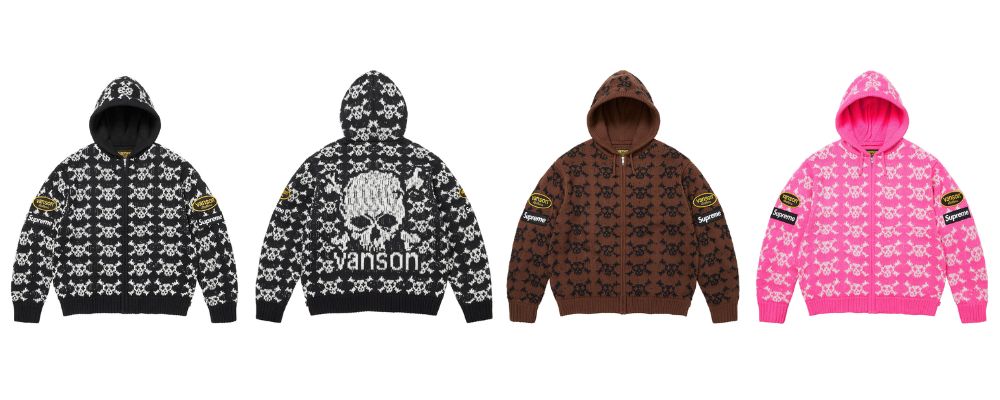 Supreme 2026AW Week5発売予定アイテムまとめ｜ブランド古着買取専門店LIFESupreme®/Vanson Leathers® Skull Zip Up Hooded Sweater 51,700円 画像