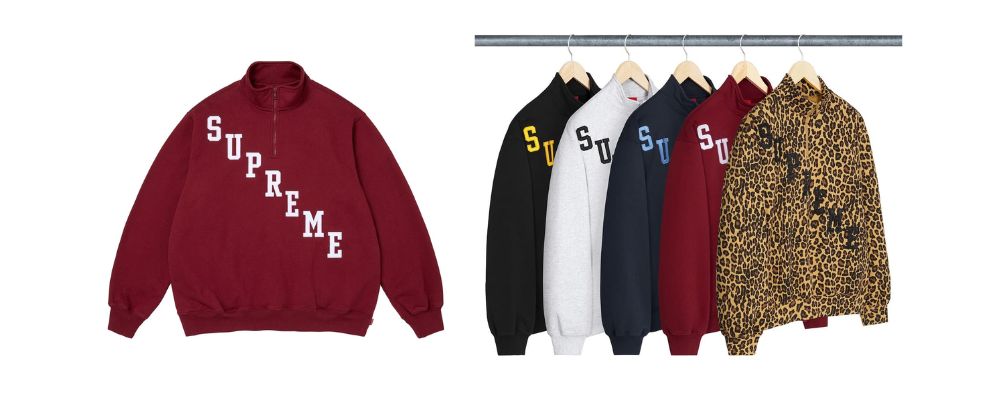 Supreme 2026AW Week6発売予定アイテムまとめ|ブランド古着買取専門店LIFESlant Appliqué Half Zip Pullover 30,800円画像