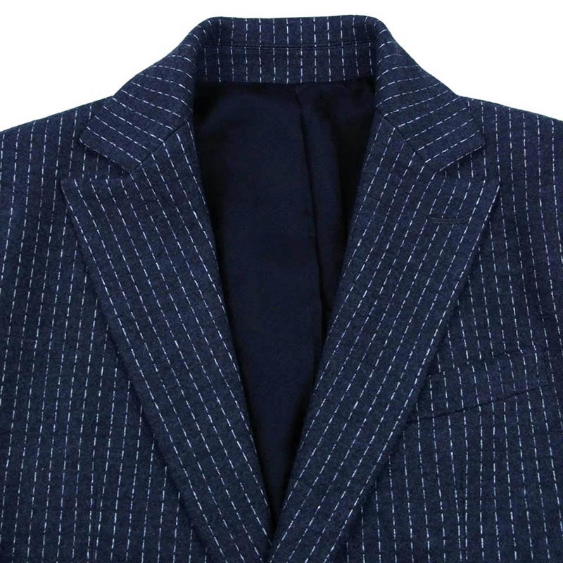 ウノピュウノウグァーレトレ MRB237 WCT006 COMPRESSION STRIPE FLANO JERSEY SINGLE JACKET フラノジャージー 2Bテーラードジャケット 買取実績 画像