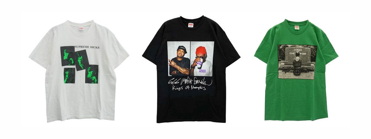 シュプリーム　過去のコラボ・グラフィックTシャツ　画像