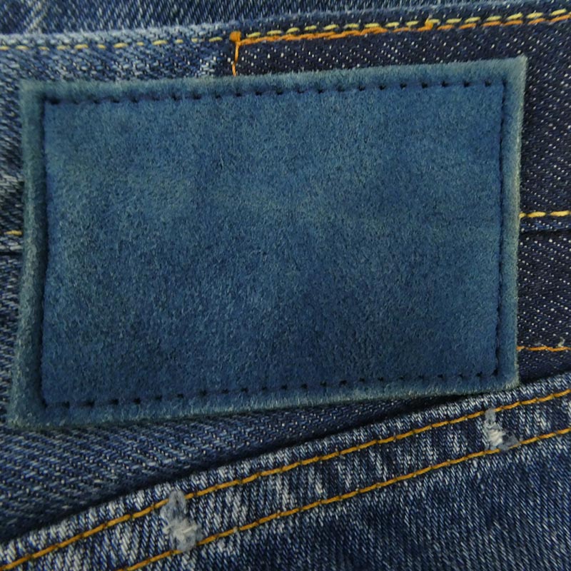 VISVIM 16AW 0116105005024 SOCIAL SCLPTR 10 DMGD-12 13OZ 藍染め ディアパッチ ダメージ 加工 デニム パンツ 買取実績 画像