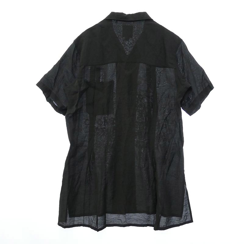 ワイスリー ヨウジヤマモト 26SS KR0169 PLACED GRAPHIC SHORT SLEEVE LONG SHIRT グラフィック プリント オープンカラー 半袖 ロングシャツ 買取実績 画像