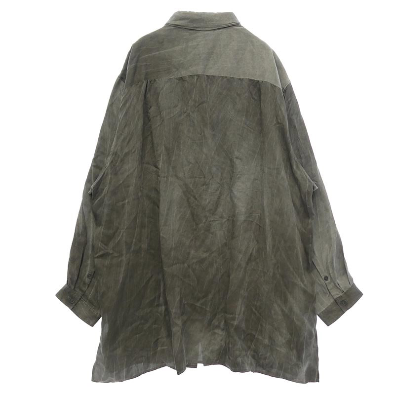 ヨウジヤマモトプールオム 23SS HZ-B62-216 アシンメトリー スペアカラー ブラウス ロング 長袖 シャツ 買取実績 画像