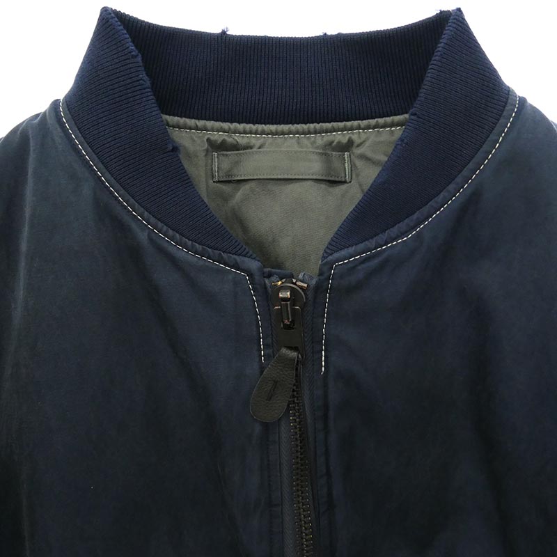 A.PRESSE(アプレッセ) 26AW 26AAP-01-34 VINTAGE SILK B-15C FLIGHT JACKET ヴィンテージ加工 シルクコットン リバーシブル ジップアップ フライトジャケット ボンバージャケット ブルゾン 買取実績 画像