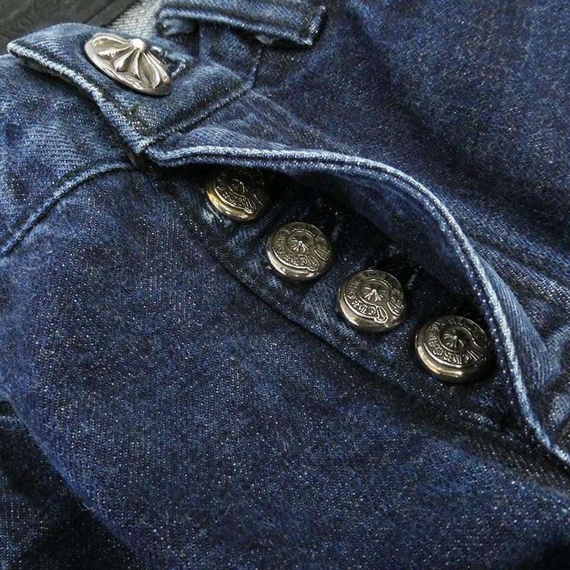 クロムハーツ(原本無) 5PKT DENIM PANTS クロスボール ボタンフライ デニムパンツ 買取実績 画像