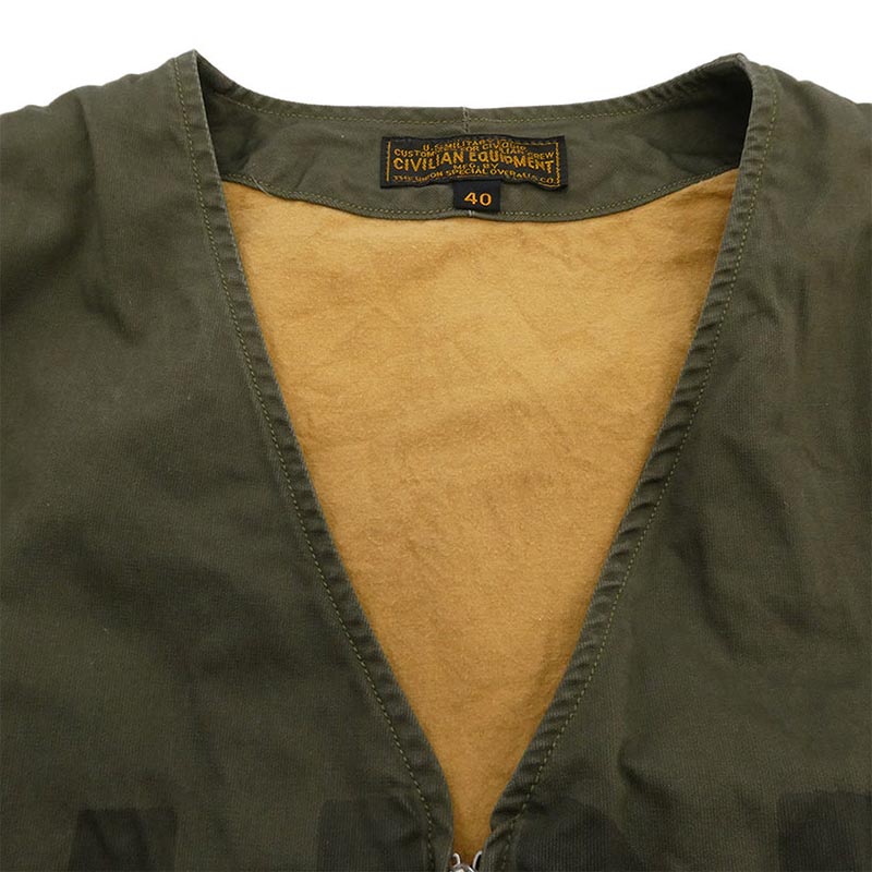 フリーホイーラーズ CIVILIAN MILITARY STYLE CLOTHING DECK VEST カスタム プリント デッキベスト 買取実績 画像