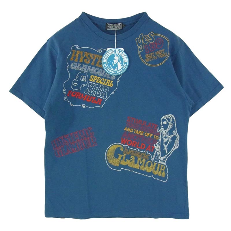ヒステリックグラマー 26AW 02263CT03 HYSTERIC SCRATCH グラフィック 刺繍 コットン 半袖 Tシャツ カットソー 買取実績
