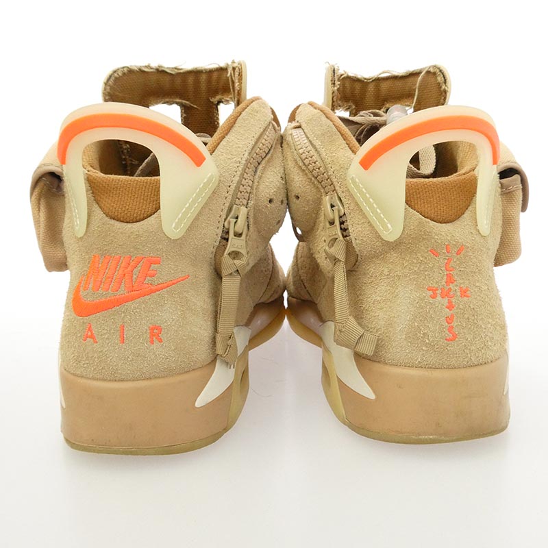 ナイキ 21AW DH0690-200 Travis Scott Air Jordan 6 British Khaki【フェイクバスターズ鑑定済】トラヴィススコット エアジョーダン6 ブリティッシュカーキ ハイカット スニーカー 買取実績 画像