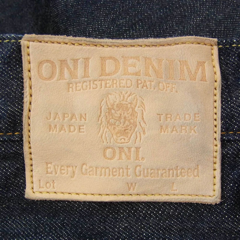 鬼デニム ONI900HM-60XX 12oz ハンドメイド ジーンズ ワイドストレート デニム パンツ W32 買取実績 画像