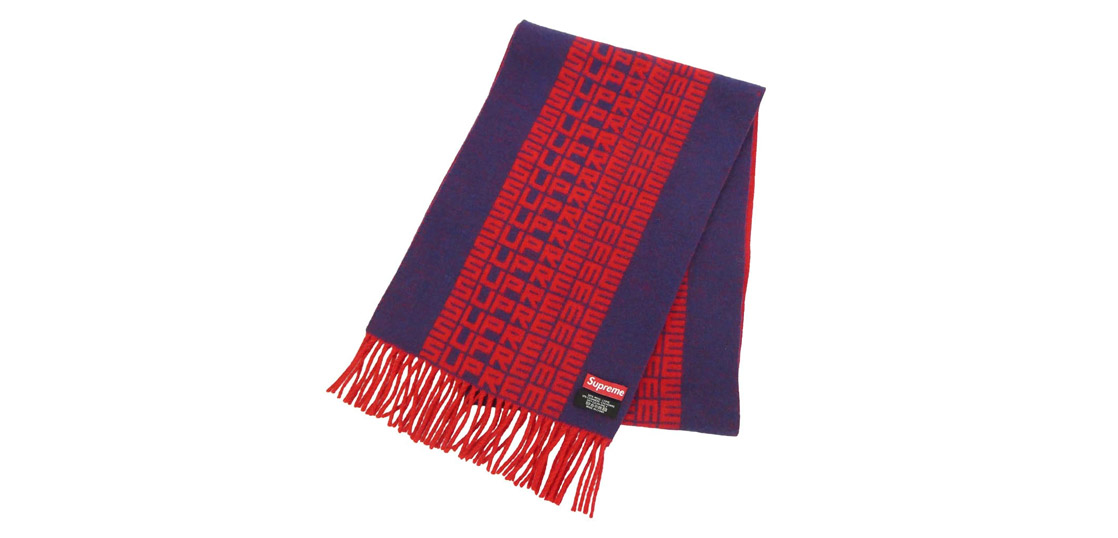 シュプリーム 18AW Logo Repeat Wool Scarf 買取実績