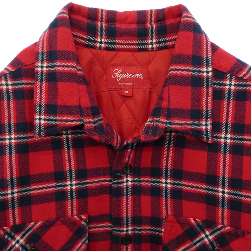 シュプリーム 19AW Arc Logo Quilted Flannel Shirt ロゴ チェック キルティング フランネル 長袖 シャツ 買取実績 画像