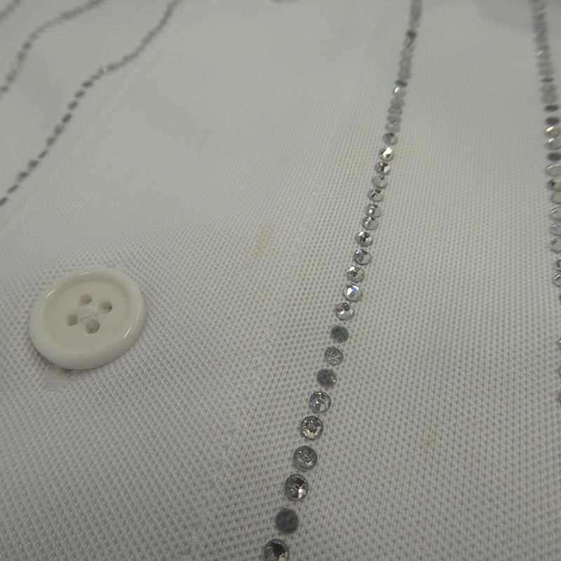 シュプリーム 22SS Rhinestone Stripe Baseball Jersey アーチロゴ ラインストーン ベースボールシャツ 買取実績 画像