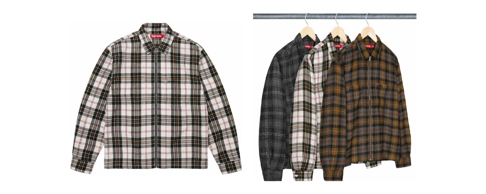 Supreme 2026AW Week10発売予定アイテムまとめ｜ブランド古着買取専門店LIFEMetallic Flannel Zip Up Shirt 29,700円画像