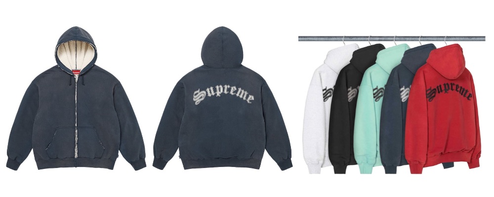 Supreme 2026AW Week10発売予定アイテムまとめ｜ブランド古着買取専門店LIFEShearling Lined Zip Up Hooded Sweatshirt 37,400円画像