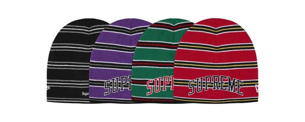 Supreme 2026AW Week7発売予定アイテムまとめ｜ブランド古着買取専門店LIFENew Era® Stripe Beanie 8,250円画像